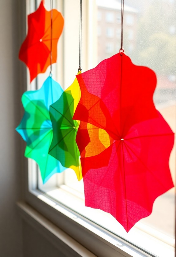 colorful tissue paper art