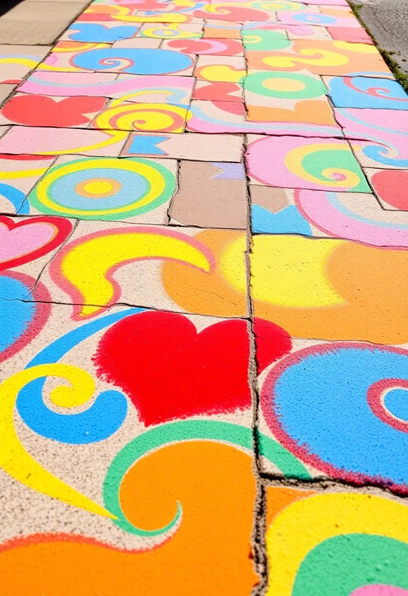 sidewalk chalk art creations