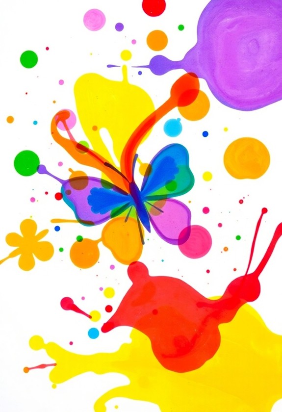 adventurous toddler finger painting