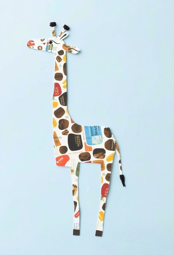 animal newspaper art collage