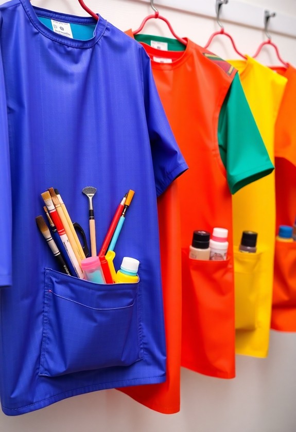 art supply storage pockets