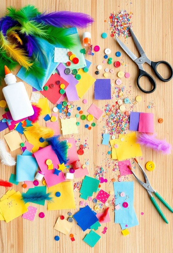artistic collage crafting process