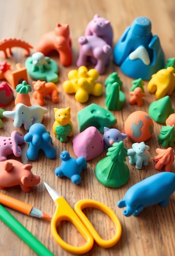 artistic creation with clay