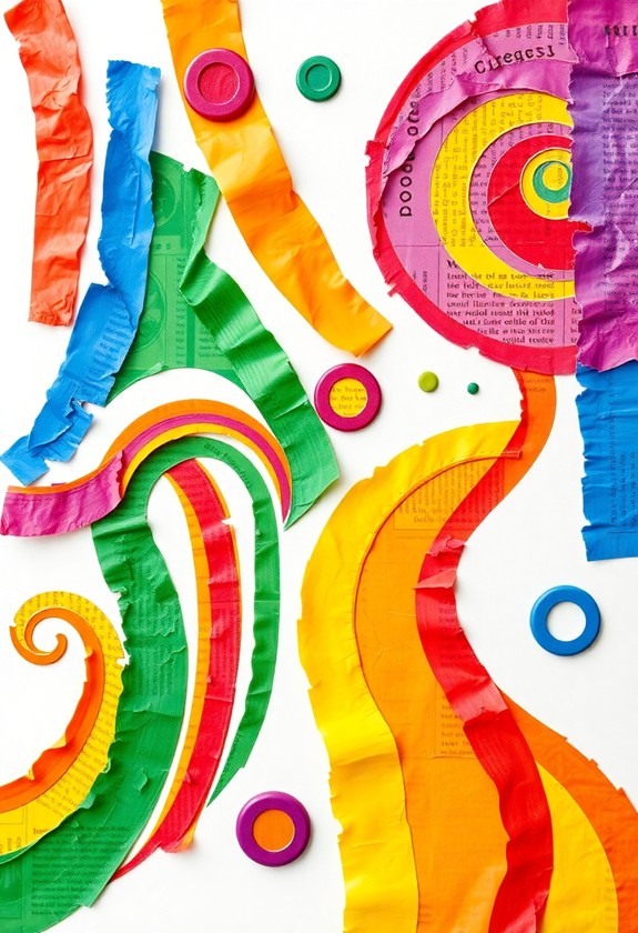 artistic newspaper collage creations