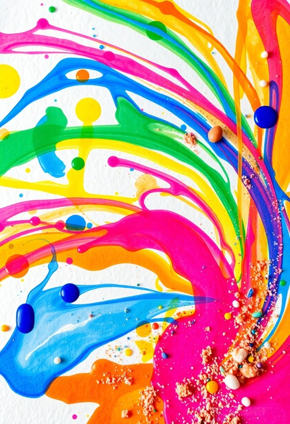 artistic texture finger painting