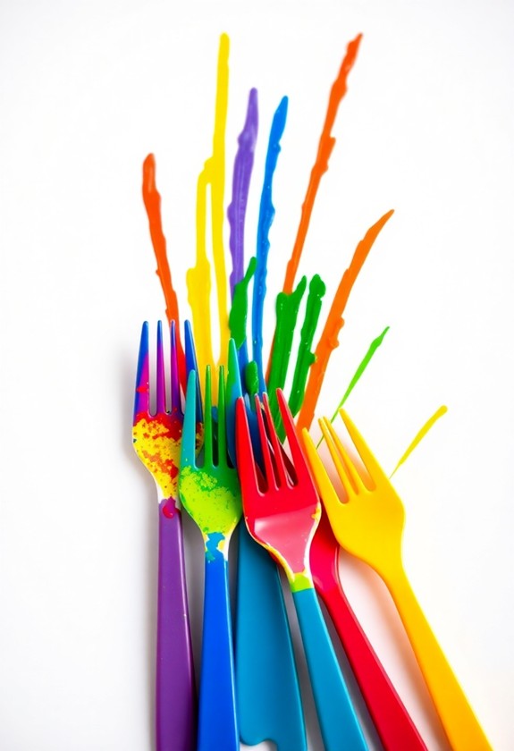 artistic utensils for forks