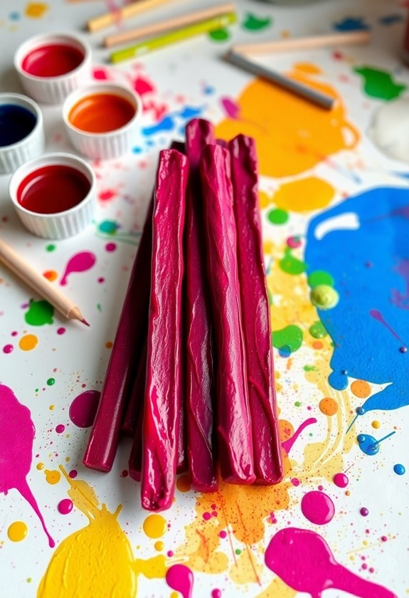 beet juice paint sticks