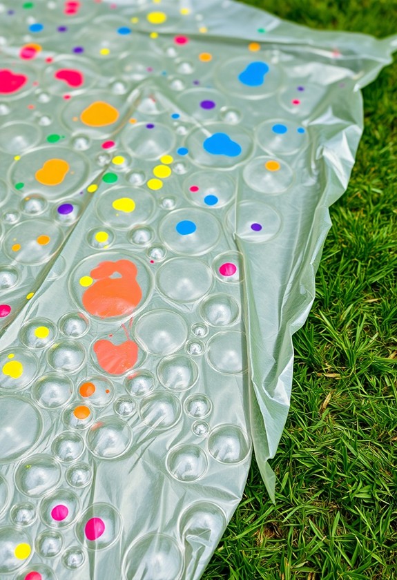 bubble wrap art technique