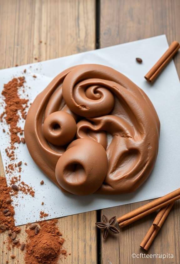 chocolate cocoa scented playdough