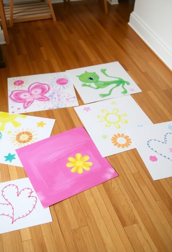 clean art activity mats