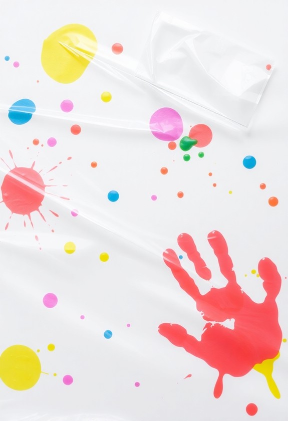 clean finger painting fun