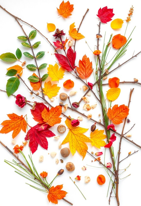 collages using natural materials
