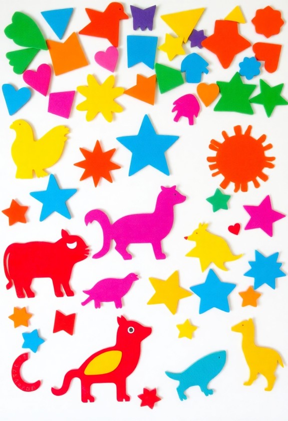 colorful adhesive art creation