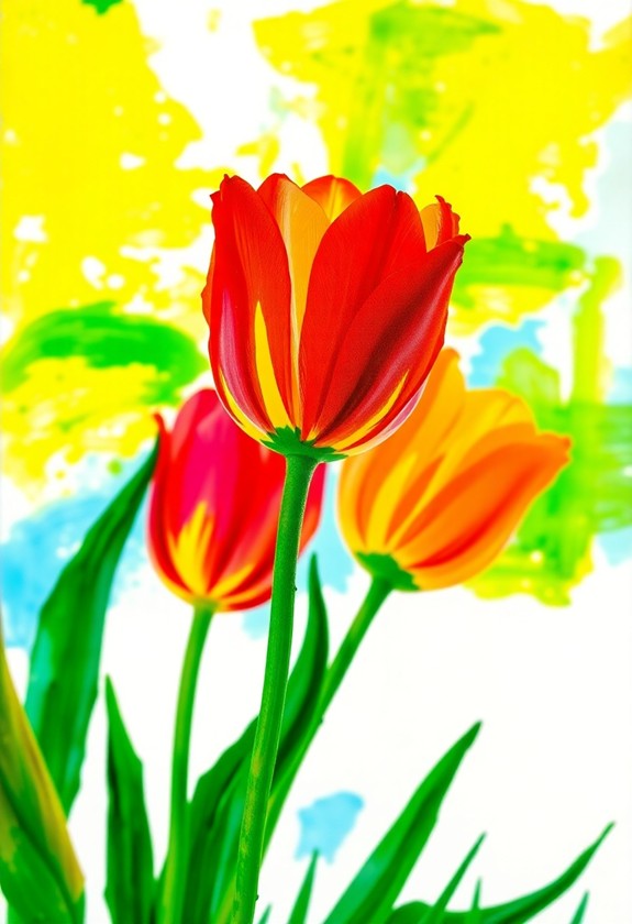 colorful artistic floral display