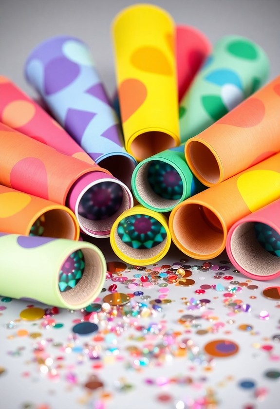 colorful cardboard tube designs