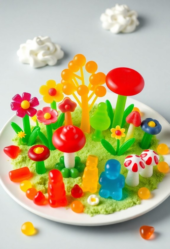colorful edible art installations