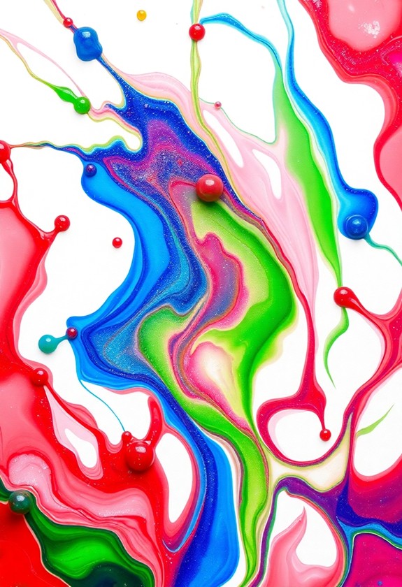 colorful gelatin paint mixture