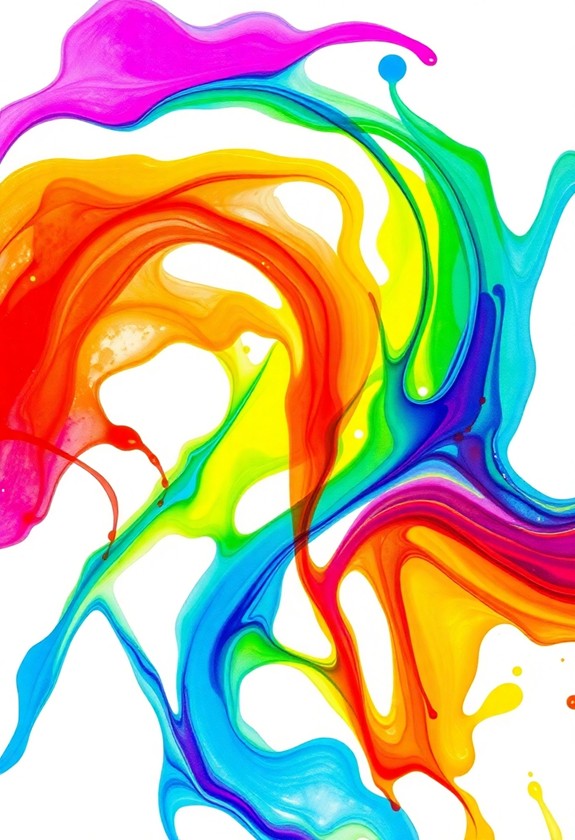 colorful ice art creation