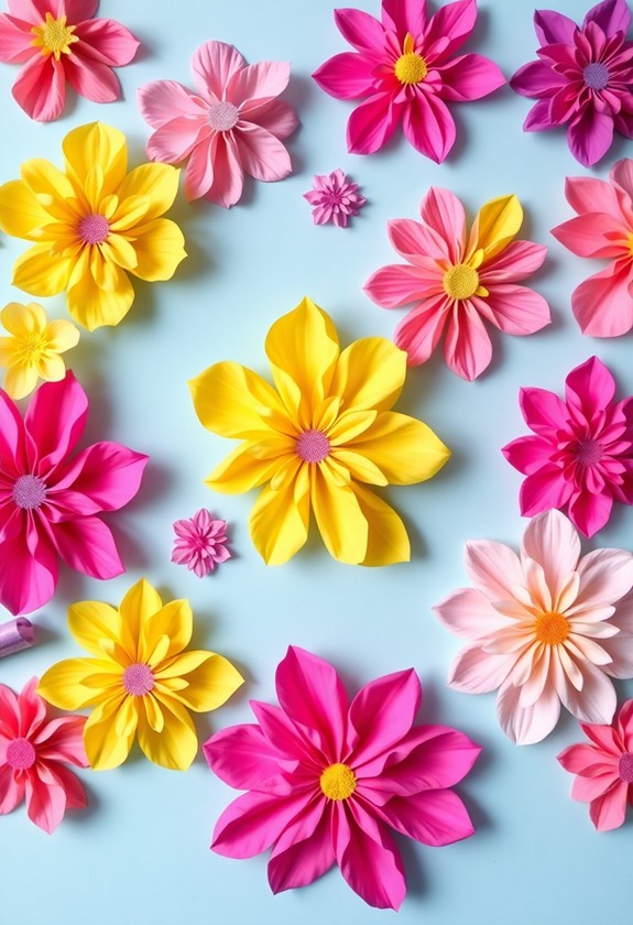 colorful paper flower art