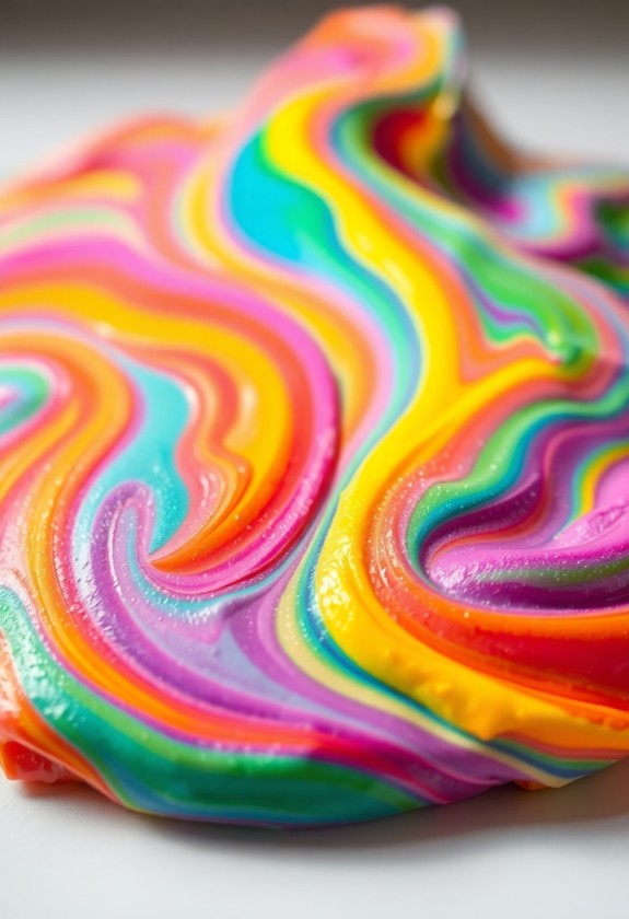 colorful shaving cream blends