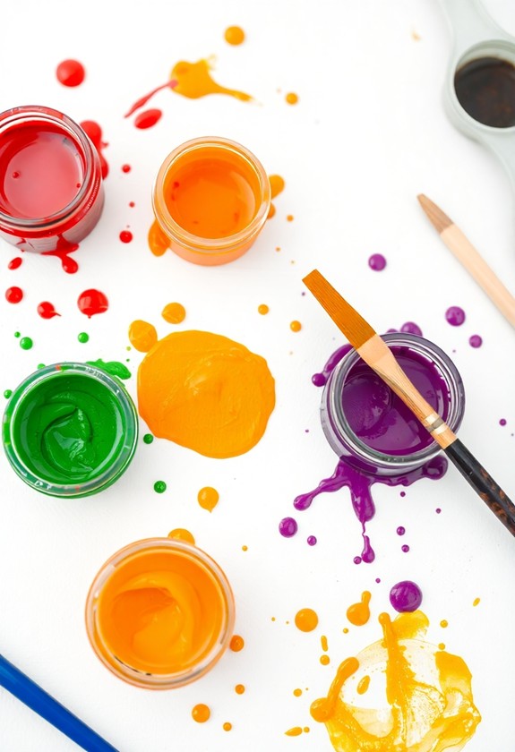 colorful vegetable puree paints