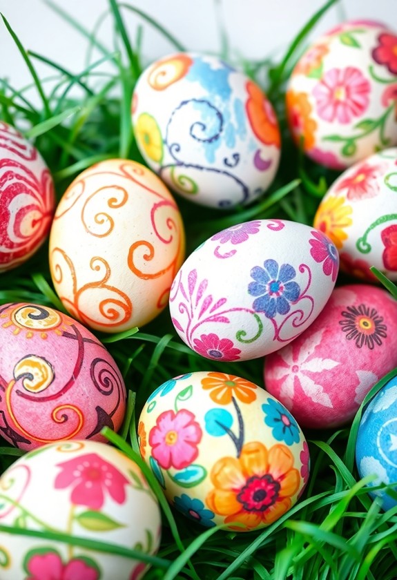 crayon resist easter egg craft