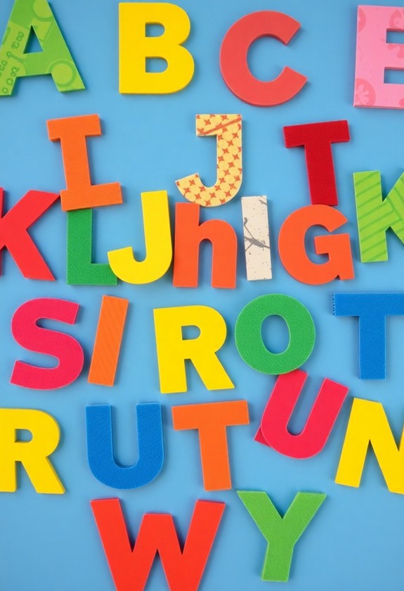 creative alphabet art display