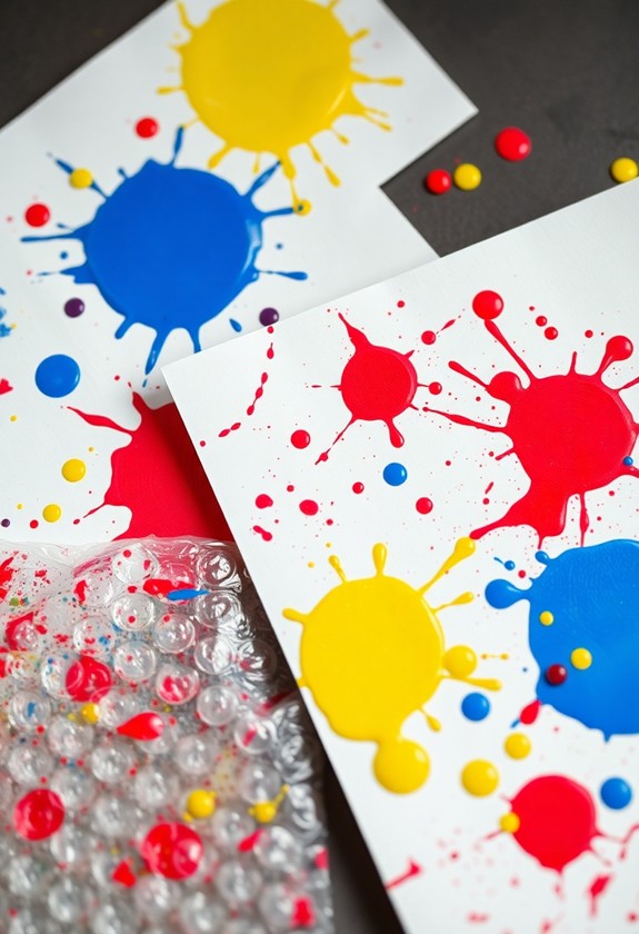 creative bubble wrap art