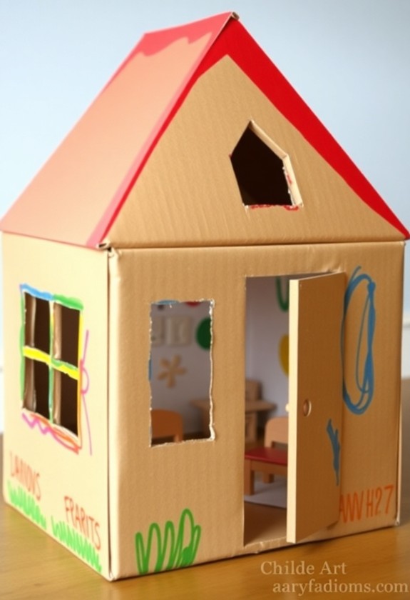 creative cardboard play structure