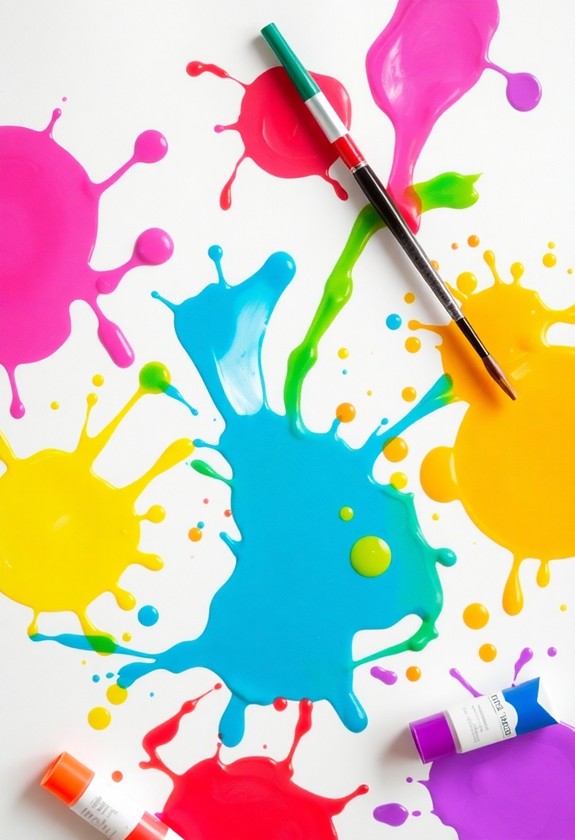 creative colorful hand art