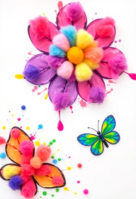 creative cotton ball art