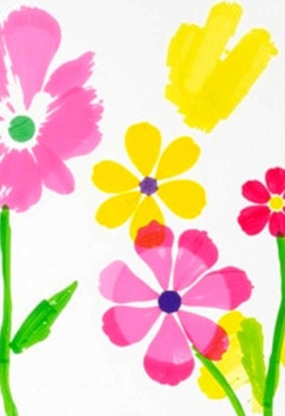 creative floral art activity