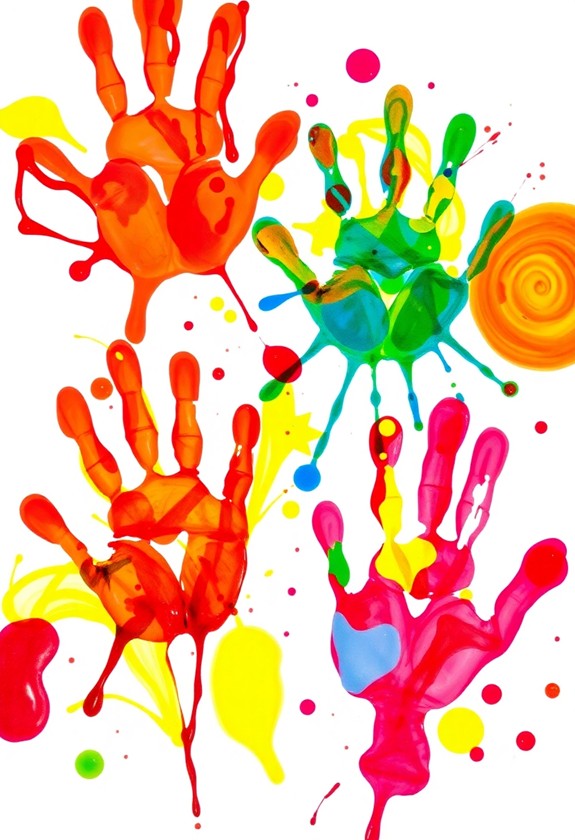 creative home fingerpainting fun