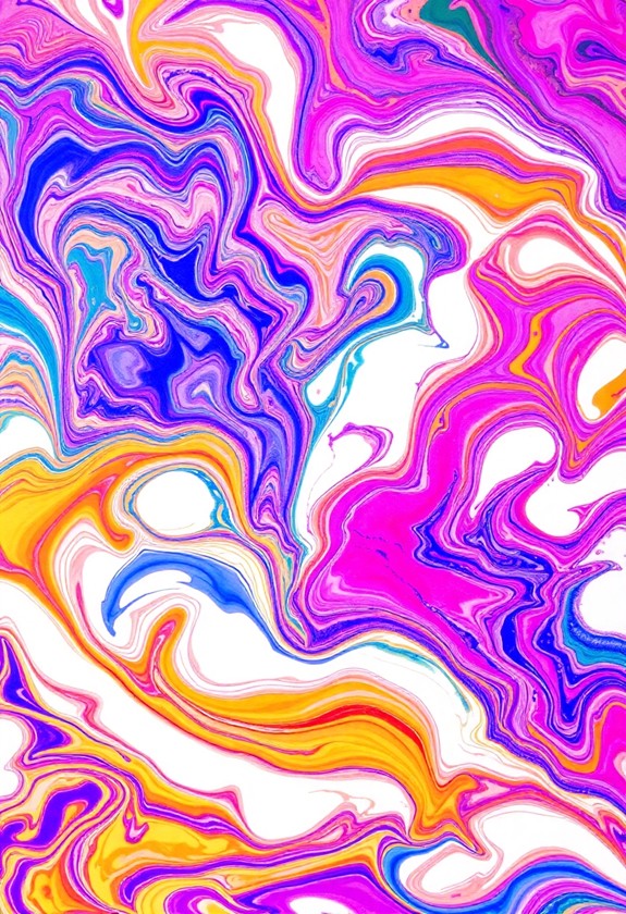 creative marbling with shaving cream