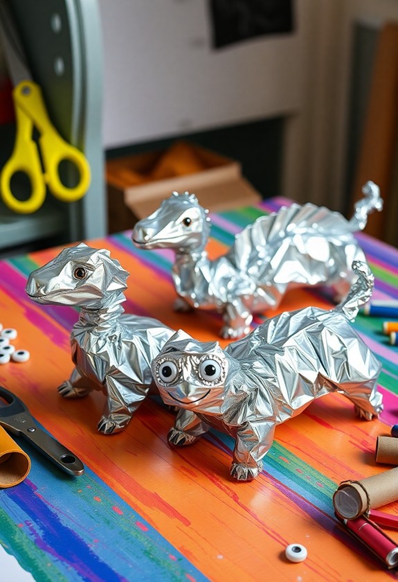 creative metal artistry display