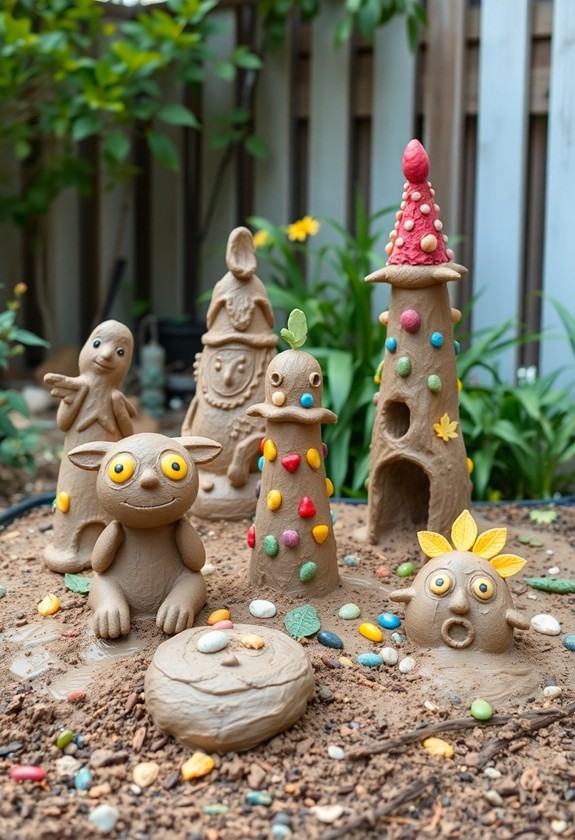 creative outdoor clay art