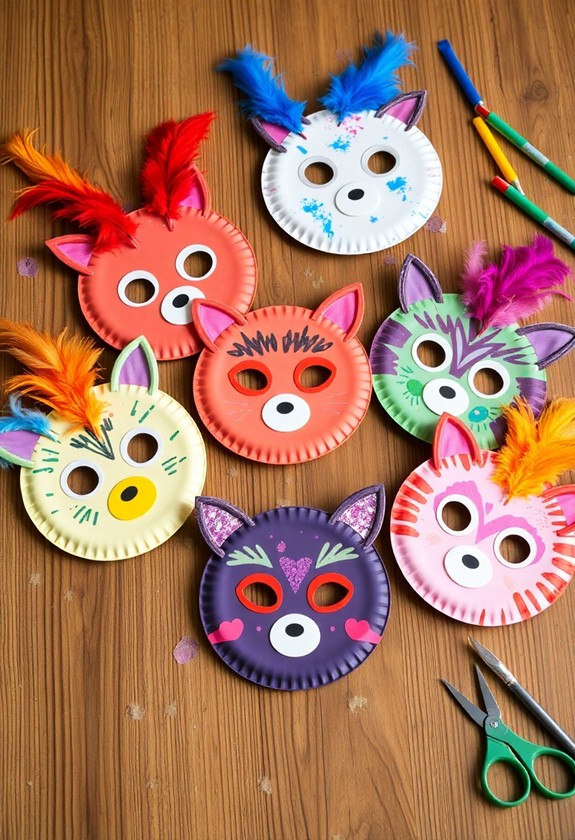 creative paper plate masks