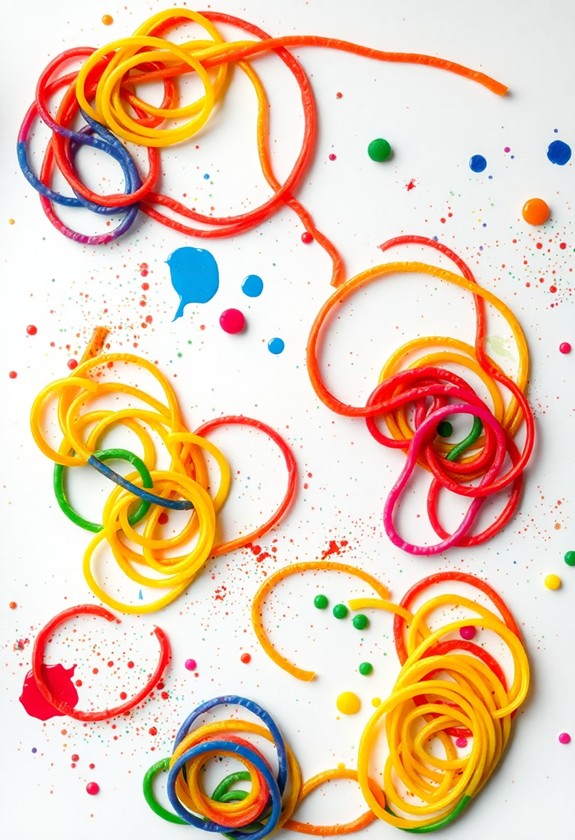 creative pasta sculptures display