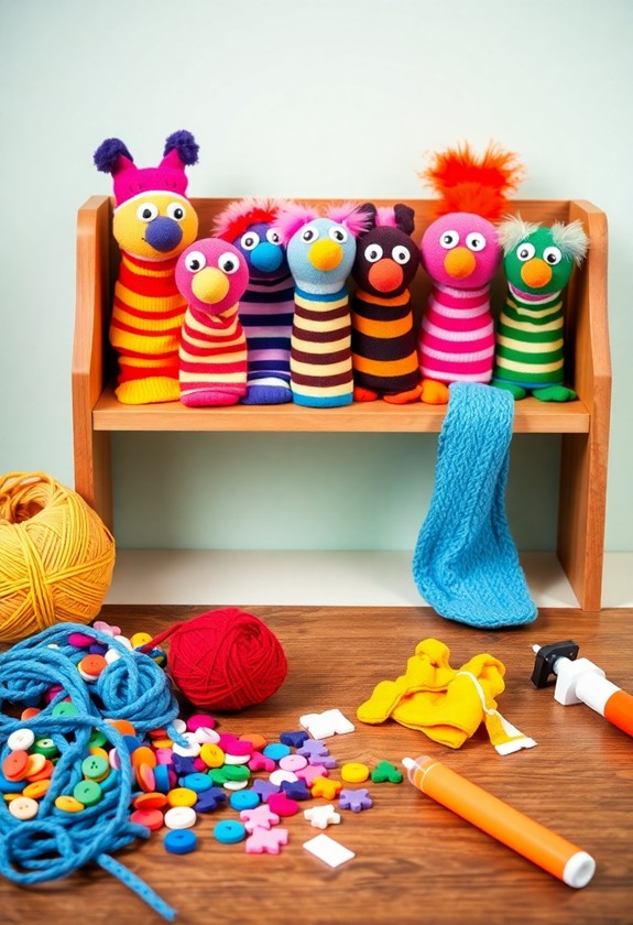 creative puppet play friends