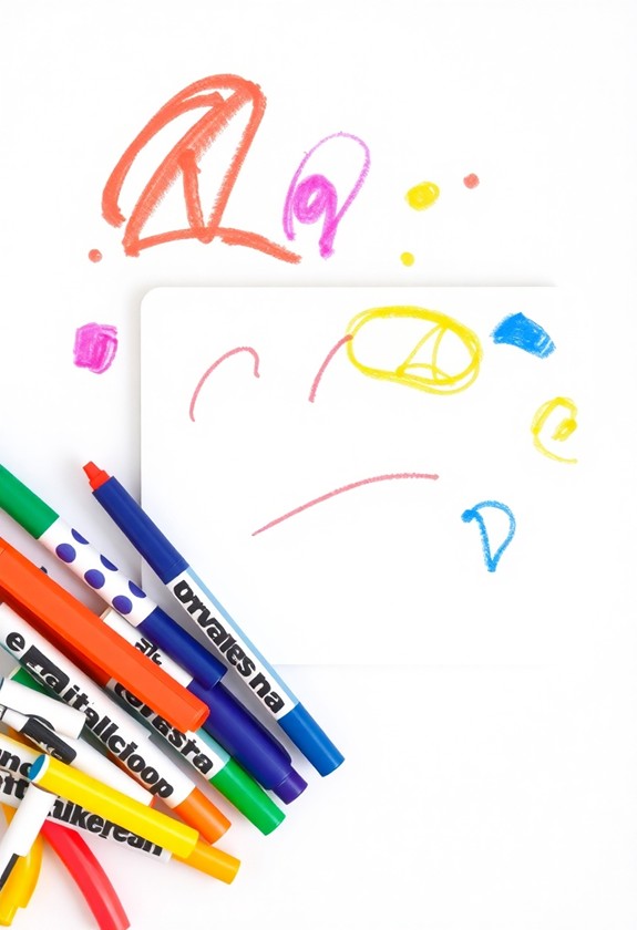 creative scribbles on boards