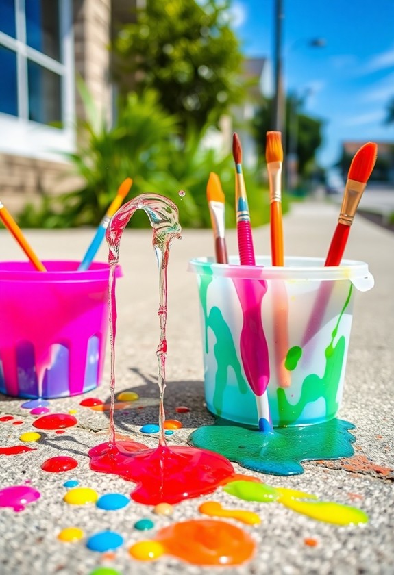 creative sidewalk water art