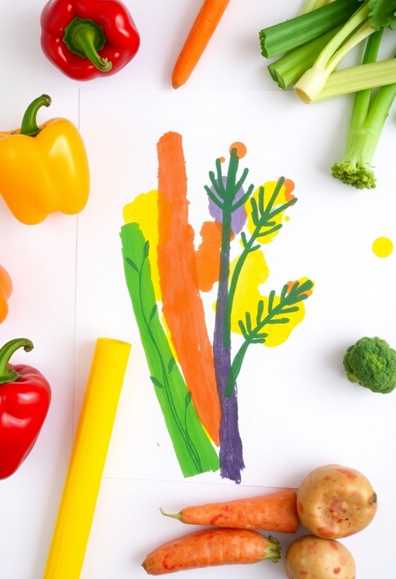 creative vegetable art technique