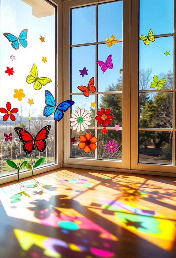 decorative adhesive window displays