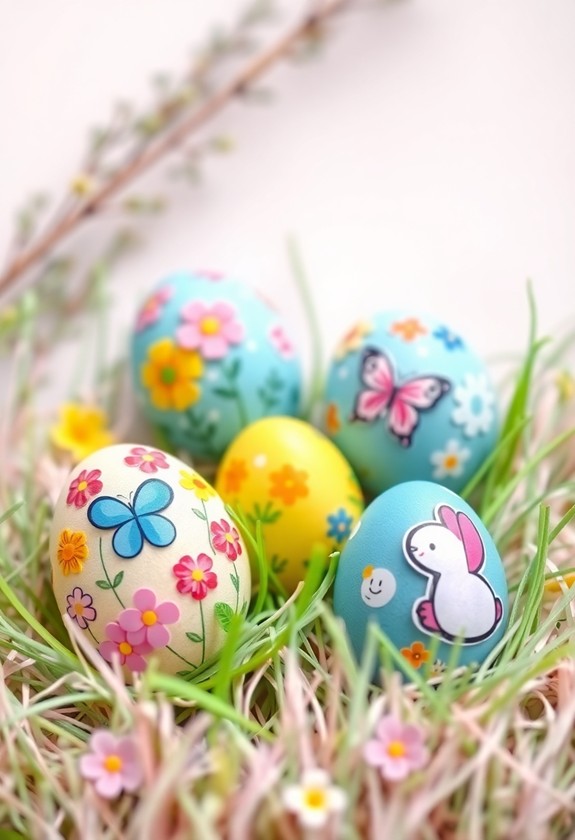 decorative easter egg stickers
