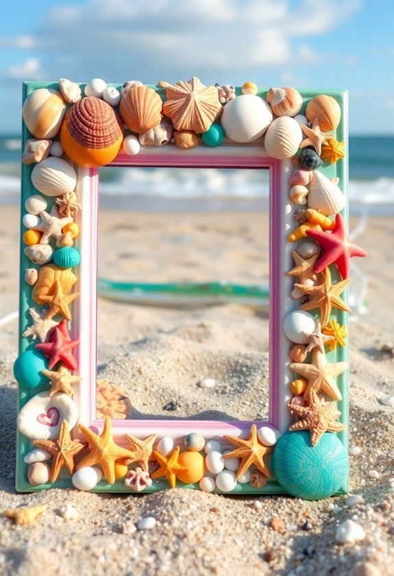 decorative seashell photo display