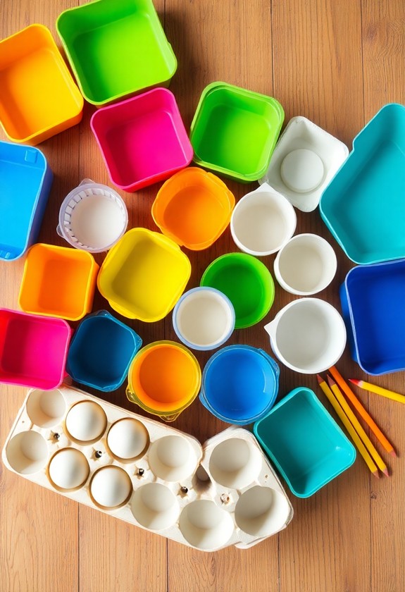 discarded food packaging waste