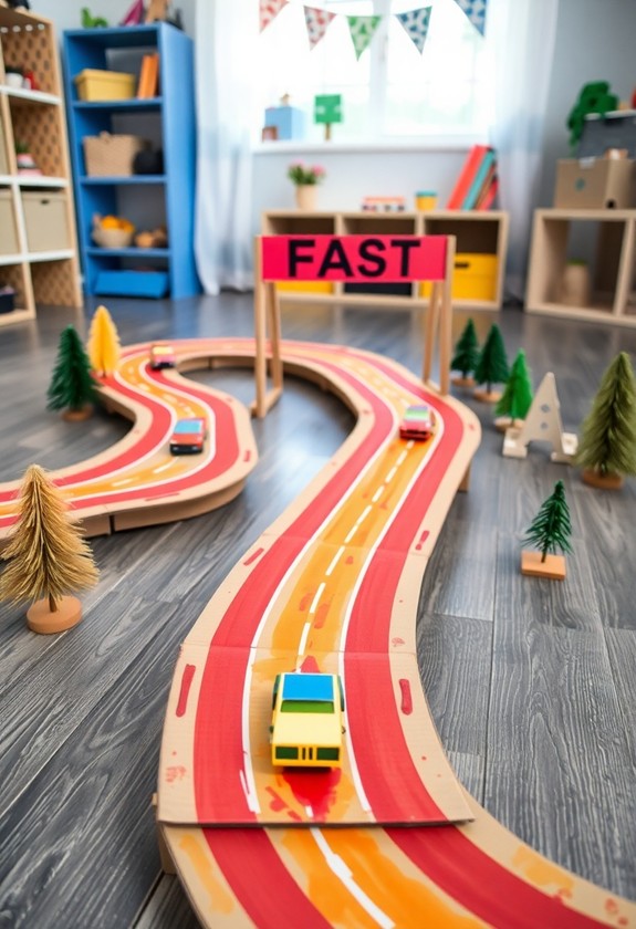diy cardboard car race