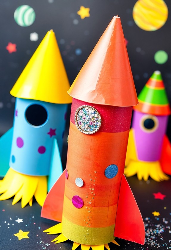 diy cardboard rocket creations