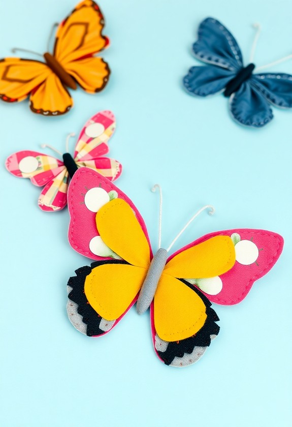 diy fabric butterfly creation