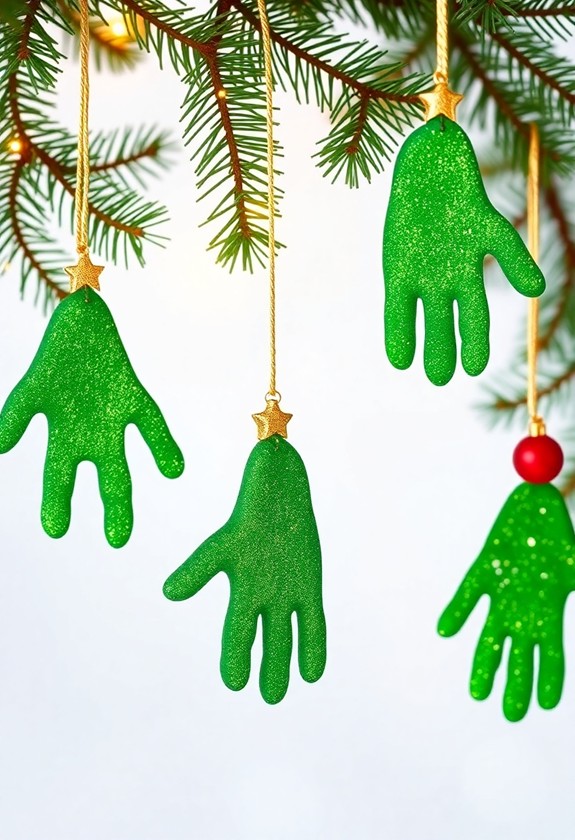 diy handprint tree ornaments